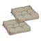 Classic Accessories 19" x 19" x 5" Square Seat Cushions, Khaki, 2PK 62-115-016202-2PK - alternate 1